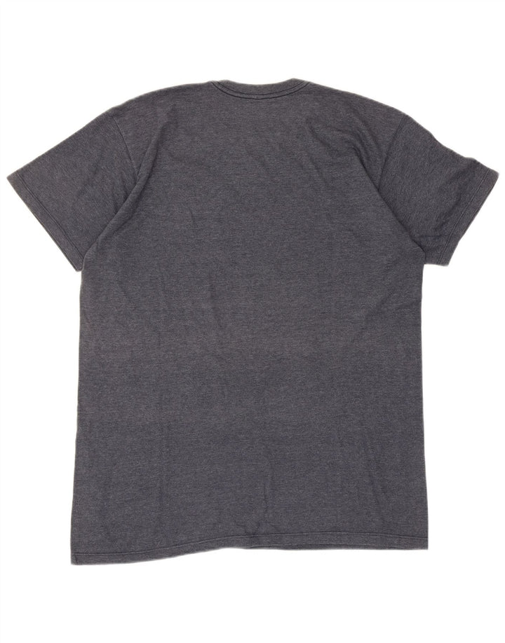 Camiseta masculina Hard Rock Cafe Praga com estampa gráfica grande algodão cinza