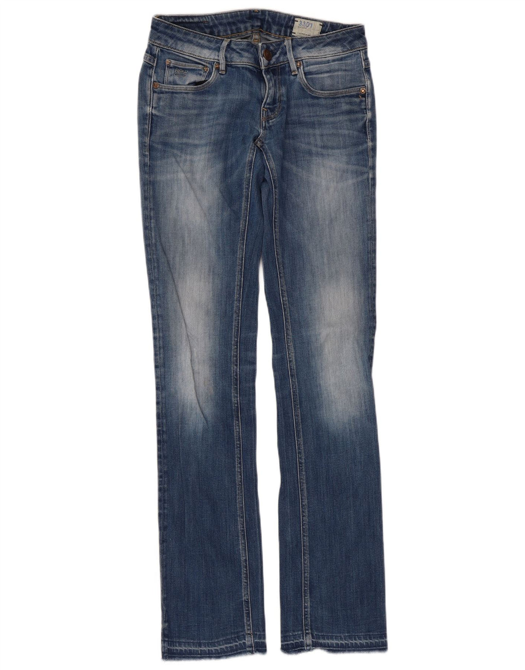 Calça jeans feminina G-Star 3301 Slim Bootcut W28 L33 azul
