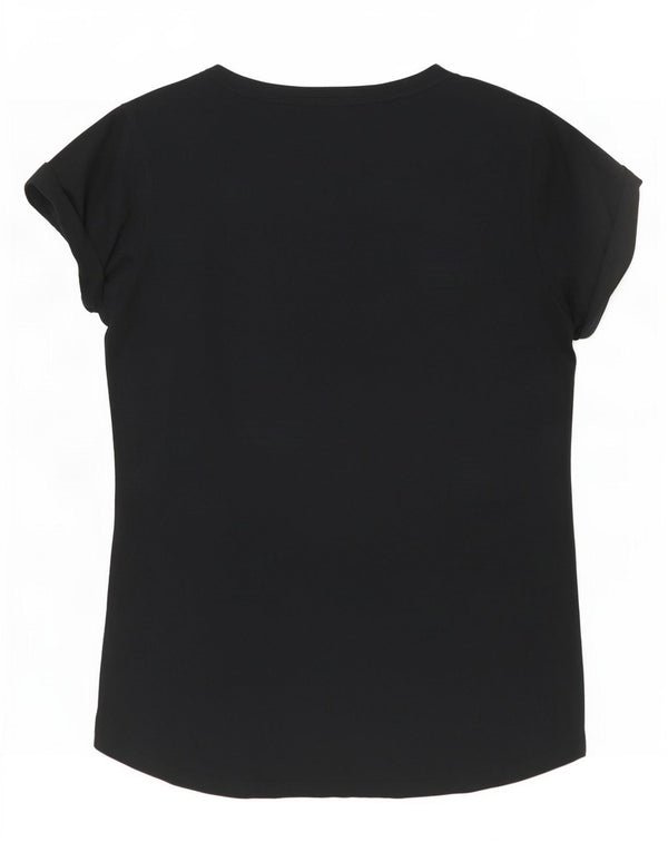 Camiseta Nike Feminina Slim Fit Graphic Top UK 14 Grande Algodão Preto