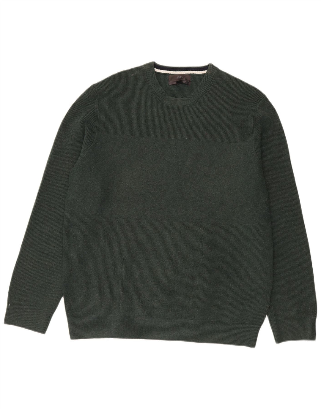 Suéter masculino Marks & Spencer com gola redonda XL poliéster verde