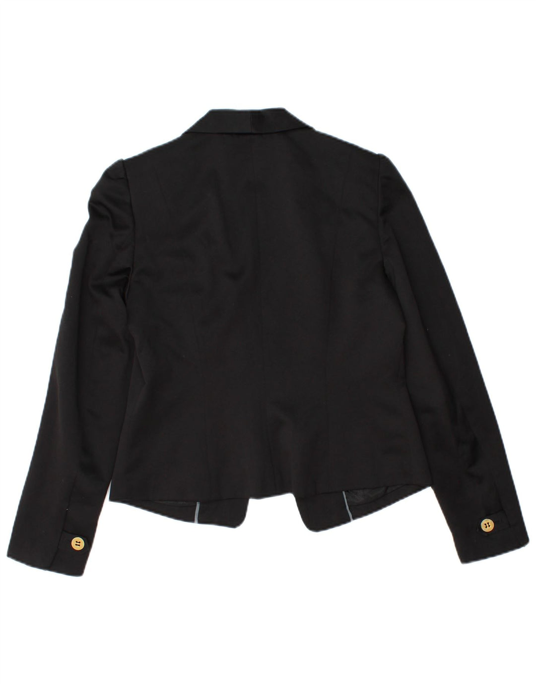 Jaqueta blazer feminina aberta MONSOON Reino Unido 10 poliéster preto pequeno