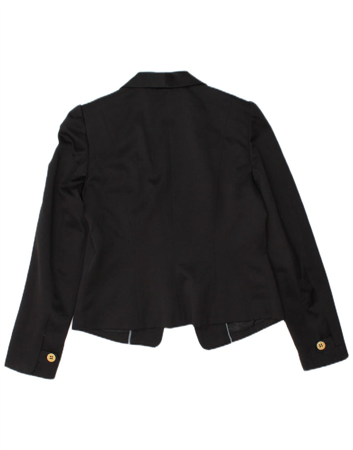 Jaqueta blazer feminina aberta MONSOON Reino Unido 10 poliéster preto pequeno