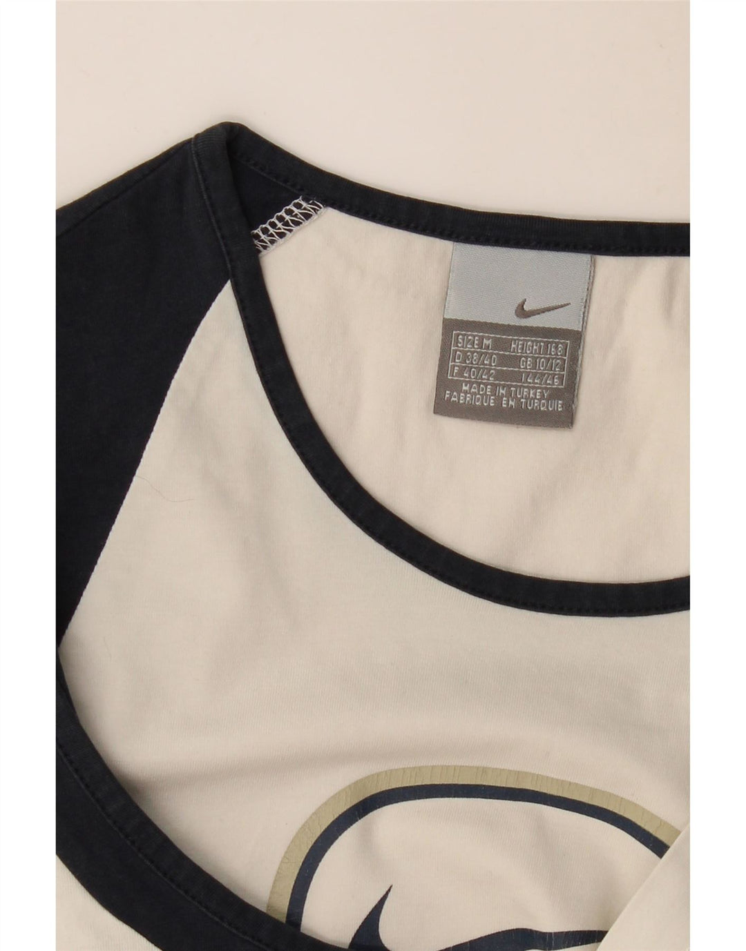 Nike Womens Crop Graphic Vest Top UK 10/12 Medium White Colourblock