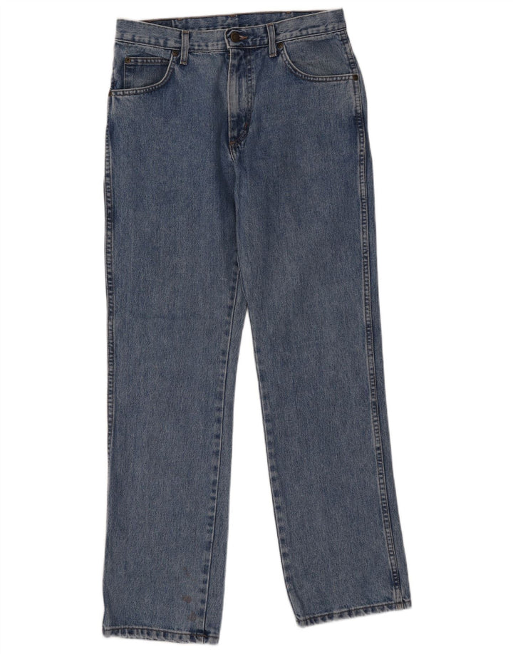 Wrangler Mens Straight Jeans W32 L32 Azul Algodão
