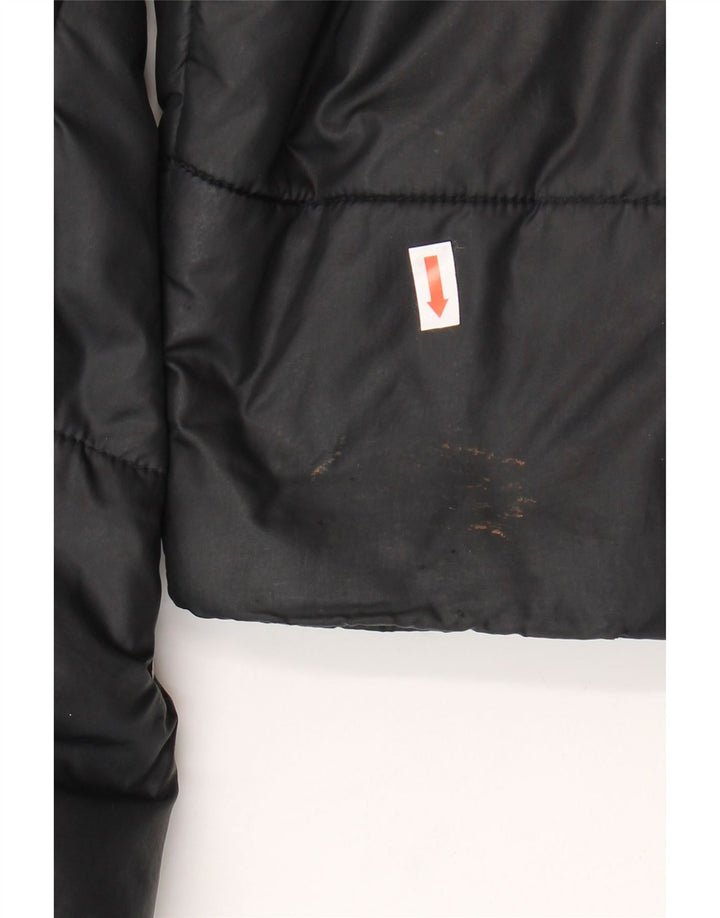Jaqueta acolchoada com capuz gráfico Nike Boys 10-11 anos médio preto poliéster