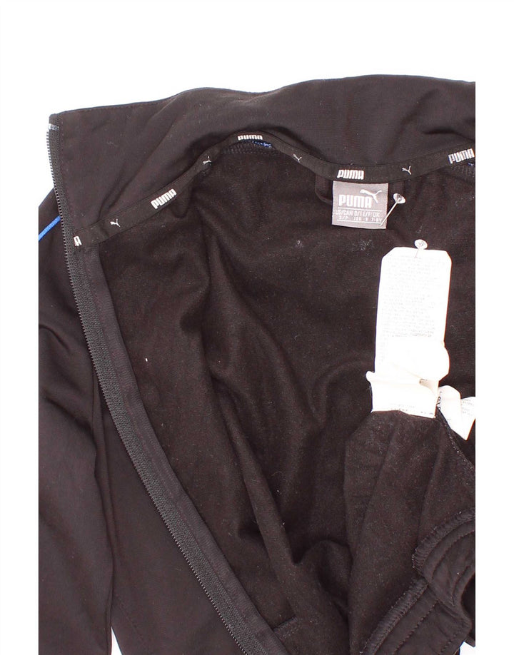 Jaqueta Puma Boys Graphic Tracksuit Top 7-8 Anos Poliéster Preto