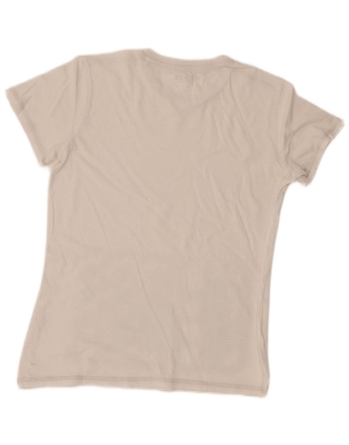 Camiseta feminina Guess com estampa gráfica UK 14 médio branco