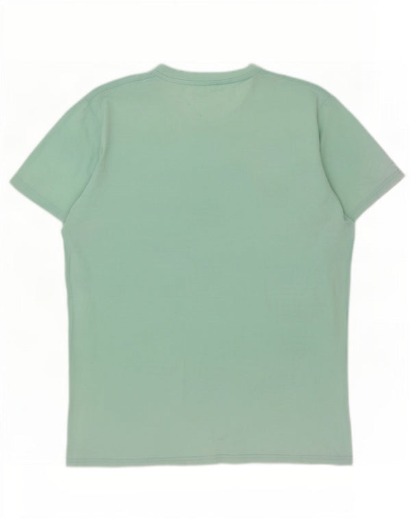 Camiseta gráfica masculina Jack & Jones Top 2XL algodão turquesa