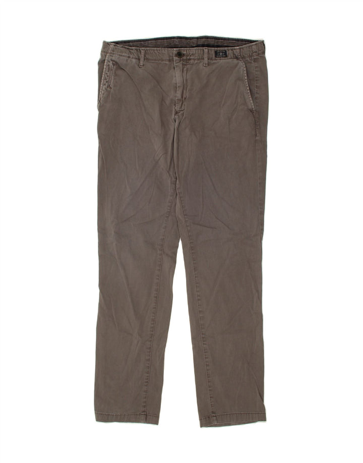 TOMMY HILFIGER Mens Slim Chino Trousers W34 L32 Grey Cotton Vintage Tommy Hilfiger and Second-Hand Tommy Hilfiger from Messina Hembry 