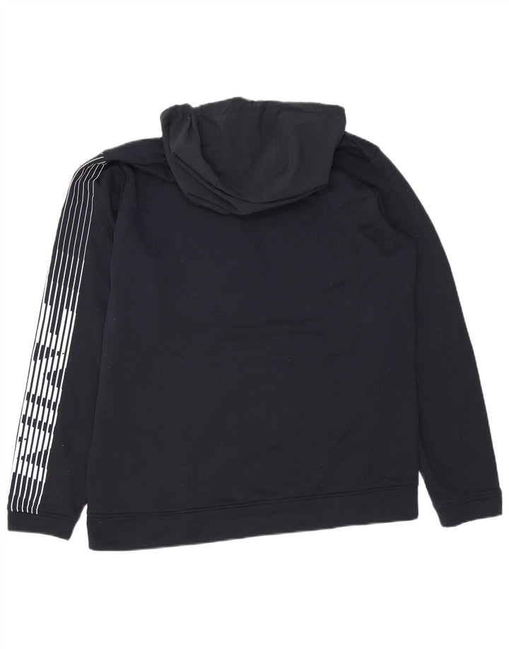 Suéter Nike masculino com capuz e zíper gráfico médio azul marinho poliéster