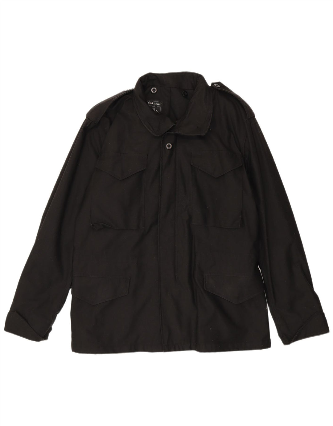 Jaqueta militar masculina vintage de ajuste regular Reino Unido 38 algodão preto médio