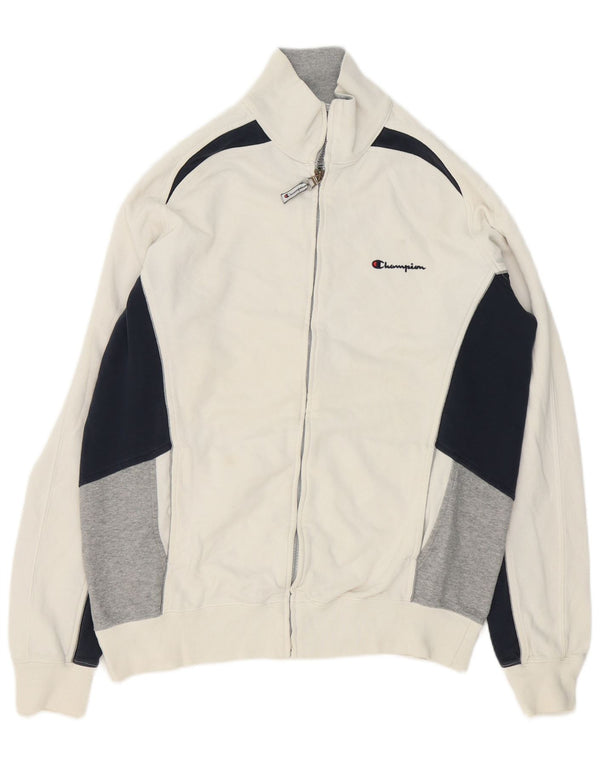 Jaqueta masculina de agasalho Champion XL branco colorblock algodão