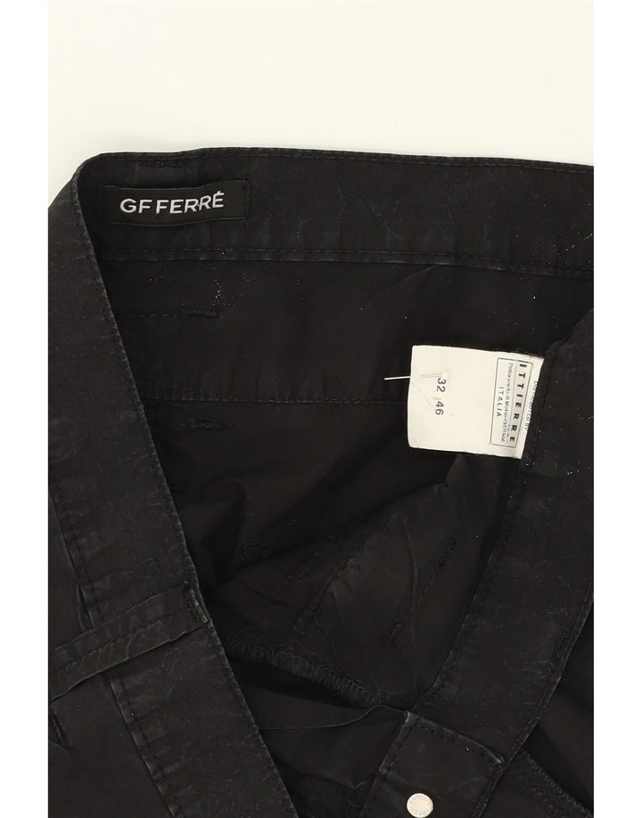 GIANFRANCO FERRE Womens Straight Casual Trousers W32 L35 Black Vintage Gianfranco Ferre and Second-Hand Gianfranco Ferre from Messina Hembry 