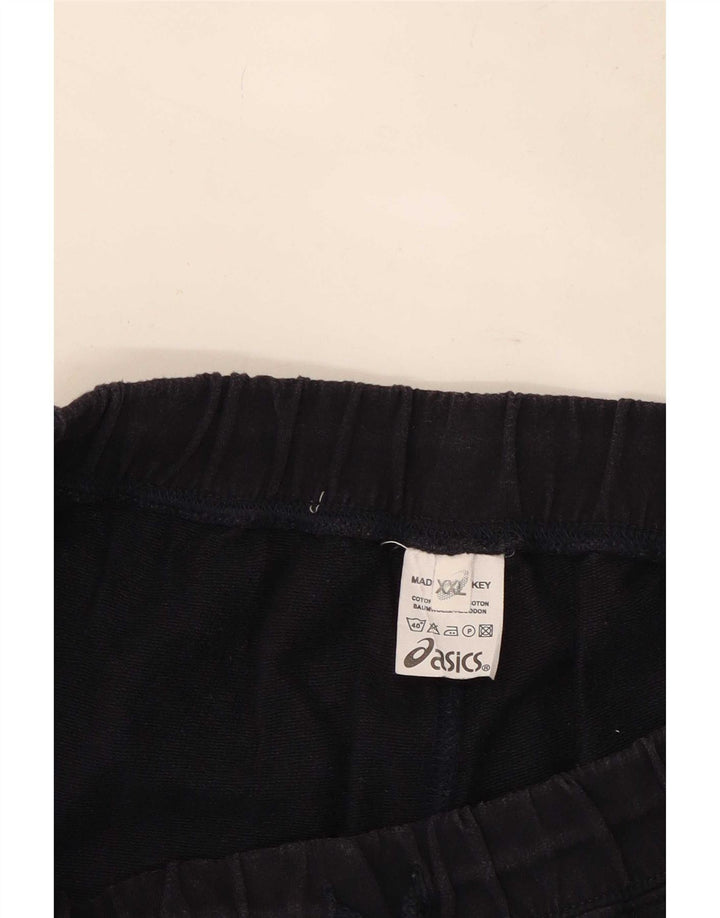 Calça de treino feminina Asics 2XL algodão azul marinho