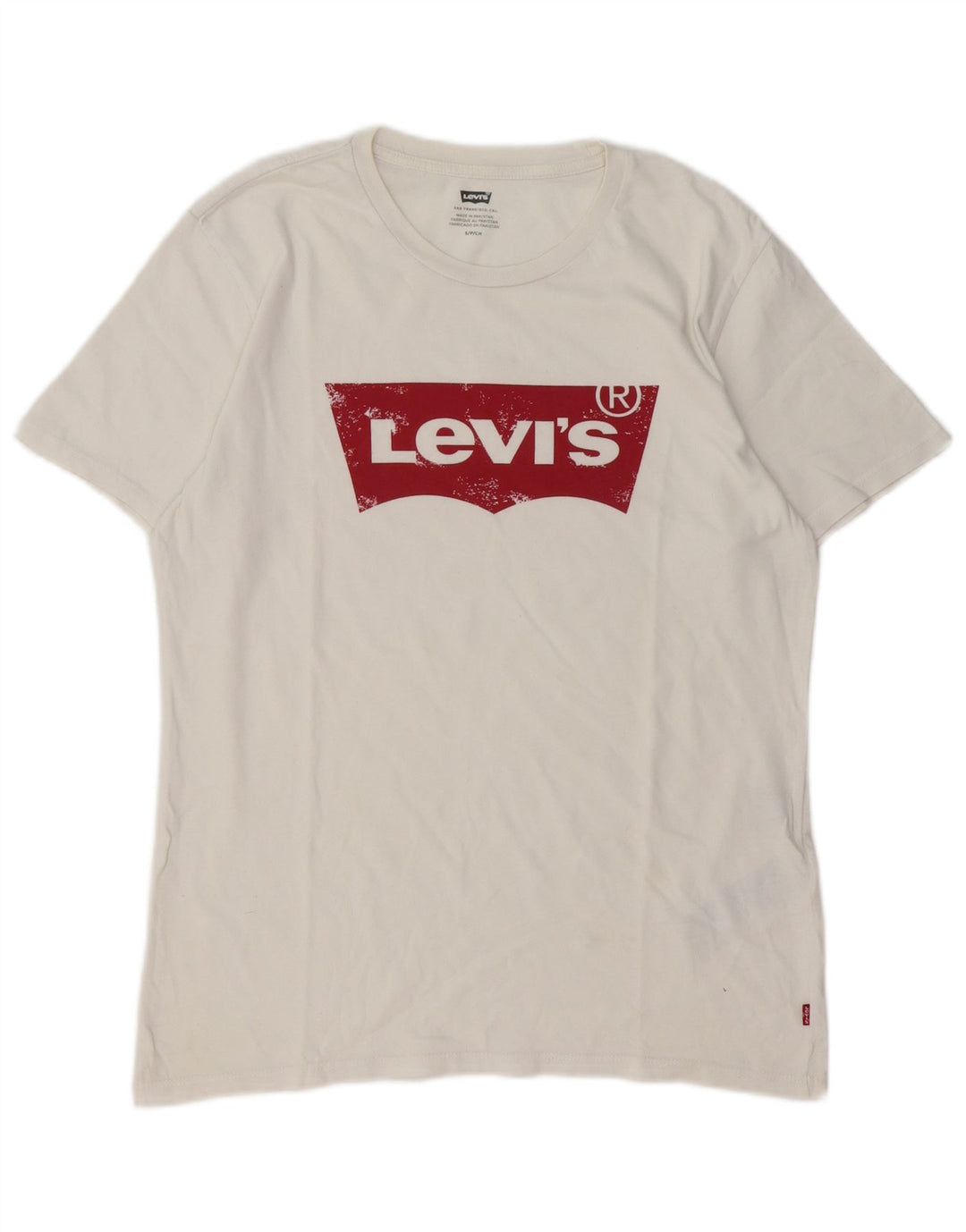 Camiseta gráfica masculina LEVI'S top pequeno algodão branco