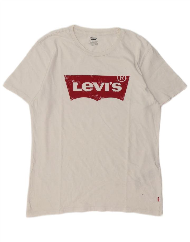 Camiseta gráfica masculina LEVI'S top pequeno algodão branco
