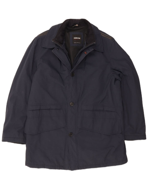 Jaqueta Geox Masculina Respira Utility IT 52 XL Azul Marinho Poliamida