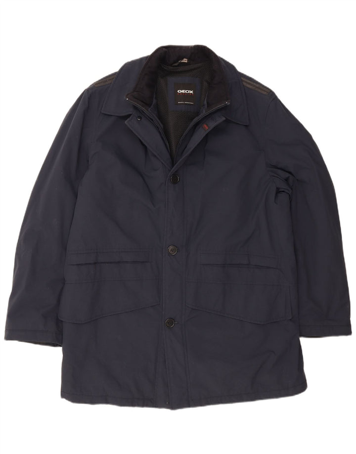 Jaqueta Geox Masculina Respira Utility IT 52 XL Azul Marinho Poliamida