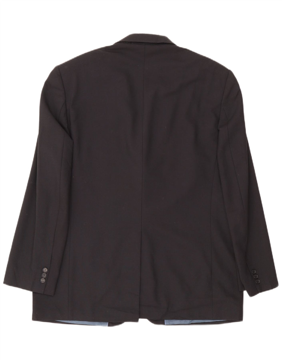 Jaqueta blazer masculina de 3 botões Marks & Spencer Reino Unido 44 XL azul marinho poliéster