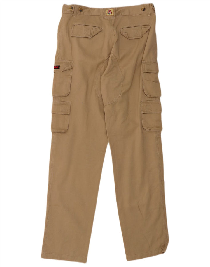 Calça cargo reta masculina SLAM IT 50 grande W34 L33 bege