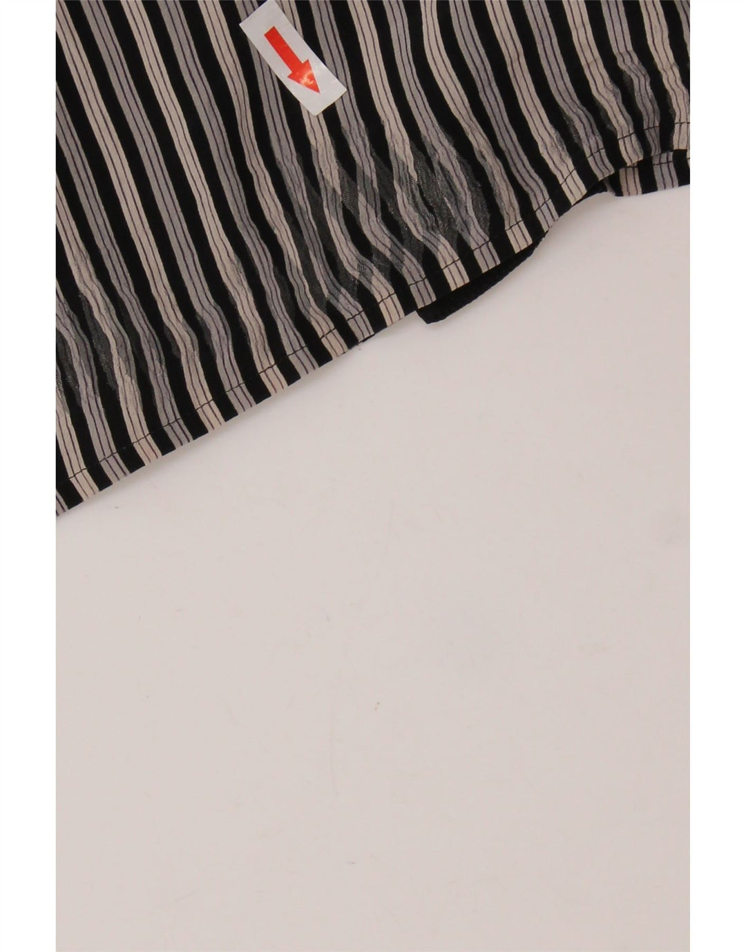 Camisa masculina de manga curta MESSORI pequena seda listrada preta