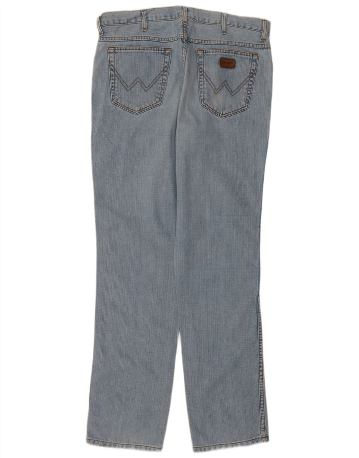Wrangler Masculino Texas Straight Jeans W36 L34 Azul Algodão