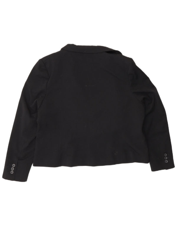 Jaqueta blazer feminina Marks & Spencer com 1 botão Reino Unido 20 2XL poliéster preto