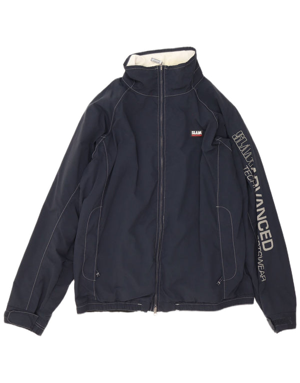 Jaqueta de chuva masculina Slam Graphic UK 44 2XL azul marinho nylon