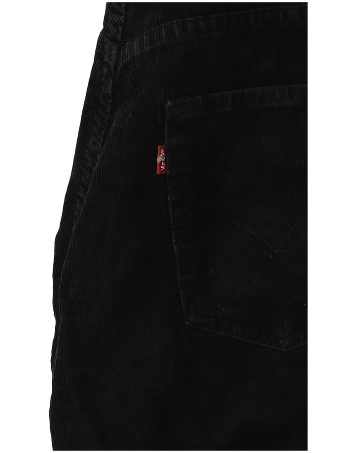 Calça feminina de veludo bootcut Levi's W30 L27 preta