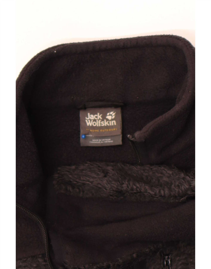 Jaqueta de lã masculina Jack Wolfskin Reino Unido 38 poliéster preto pequeno