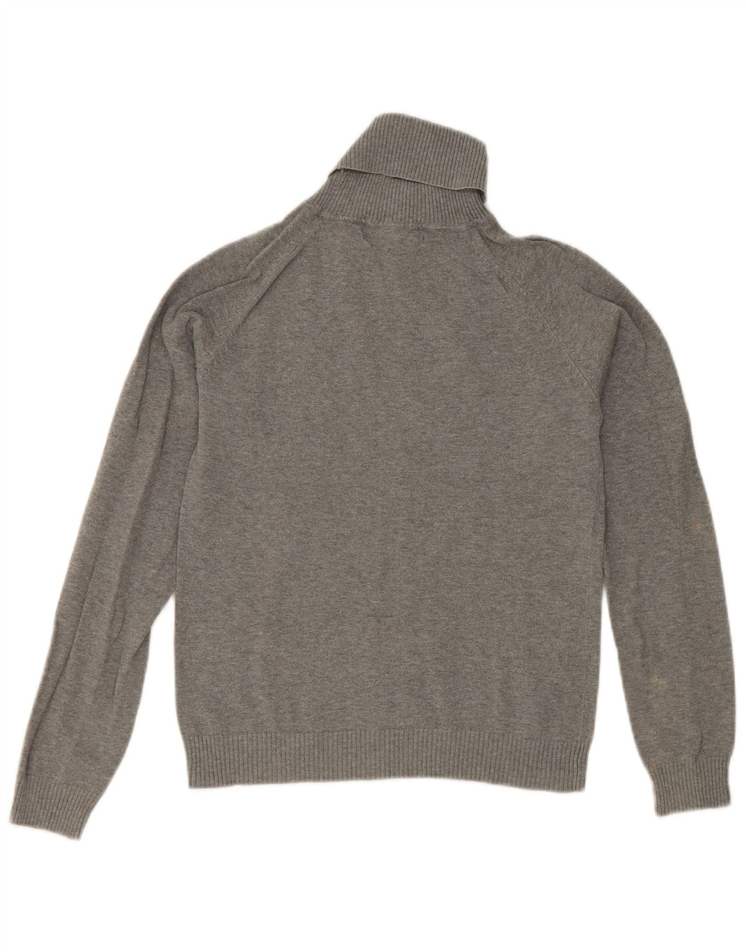 Zara Suéter feminino cropped com gola redonda Reino Unido 12 cinza médio