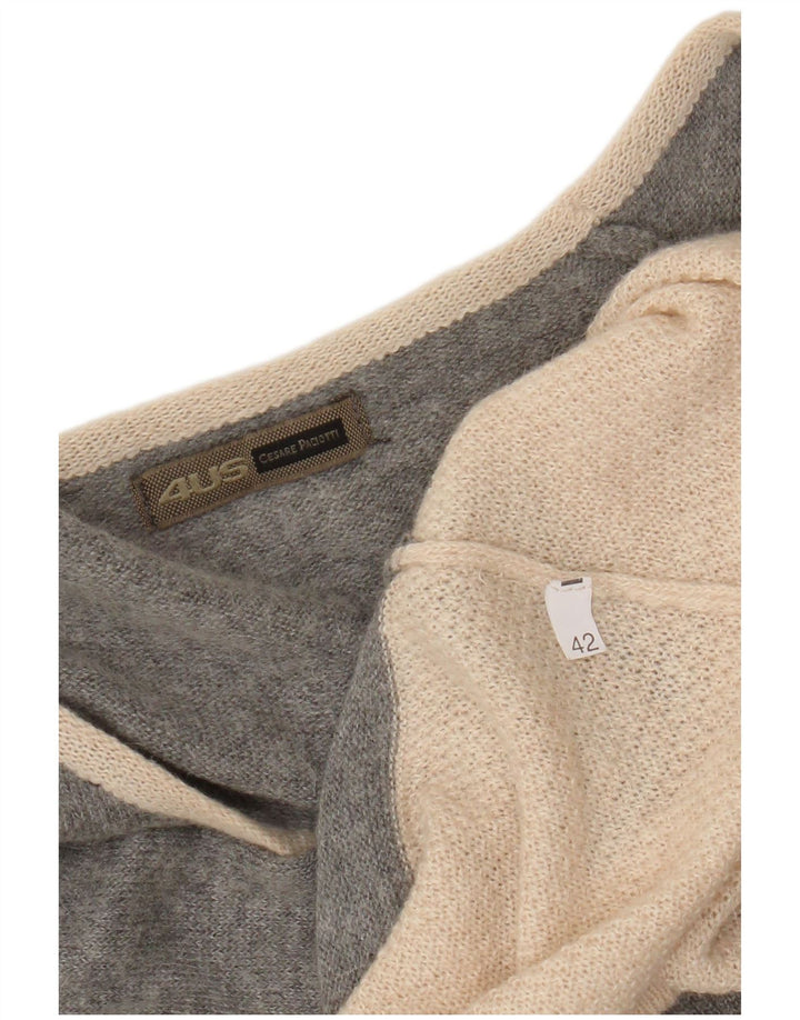 Cesare Paciotti 4US Vestido jumper feminino IT 42 Bloco de cores cinza médio