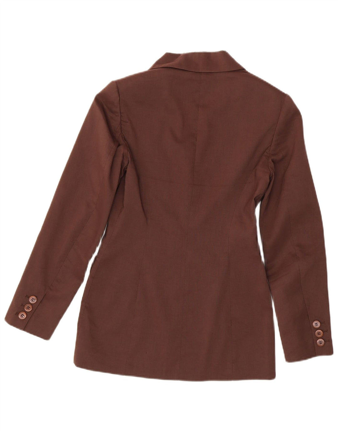 Jaqueta blazer feminina Karen Millen com 2 botões Reino Unido 8 linho marrom pequeno
