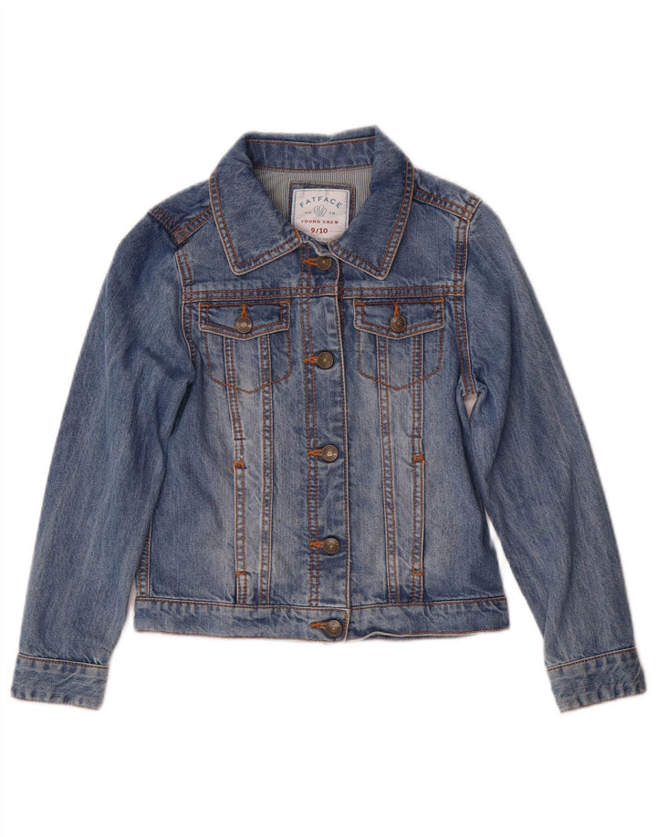Jaqueta jeans feminina Fat Face 9-10 anos algodão azul