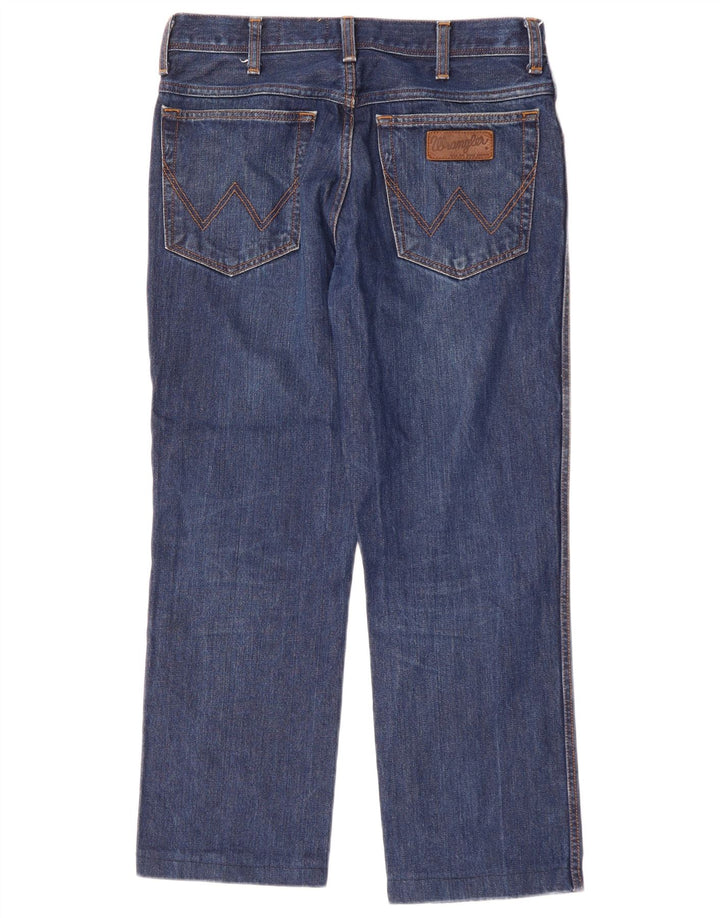 Wrangler Masculino Texas Straight Jeans W32 L27 Azul Algodão