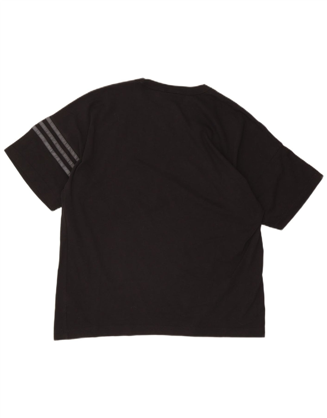 Adidas Mens Camiseta Top Médio Algodão Preto