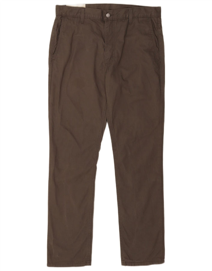 Calça jeans reta masculina Levi's W34 L32 algodão cinza