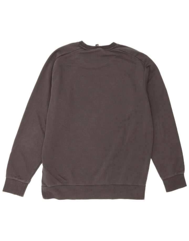 Adidas masculino gráfico regular ajuste moletom jumper grande algodão cinza