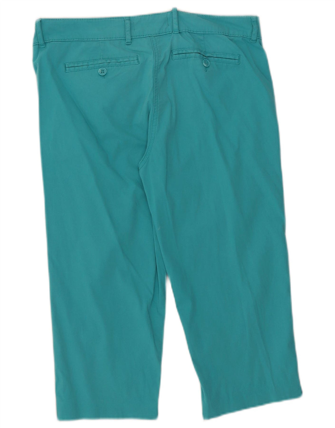 Calça capri feminina Marks & Spencer Reino Unido 10 pequena W32 L18 turquesa