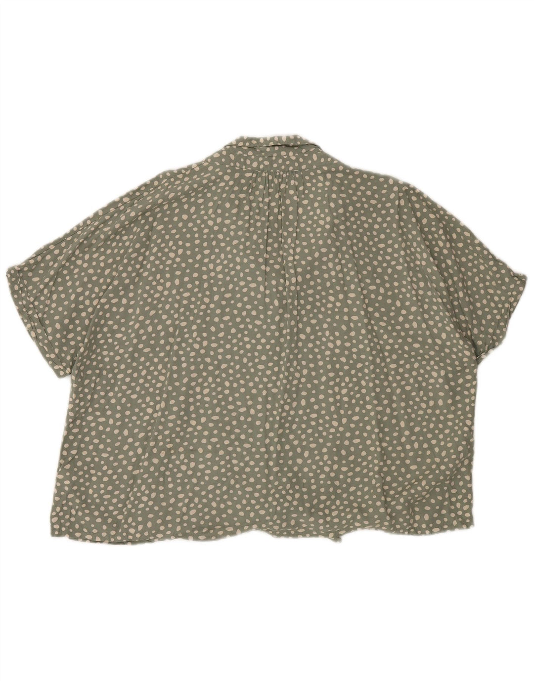 Blusa feminina com gravata frontal FAT FACE UK 20 2XL verde manchada