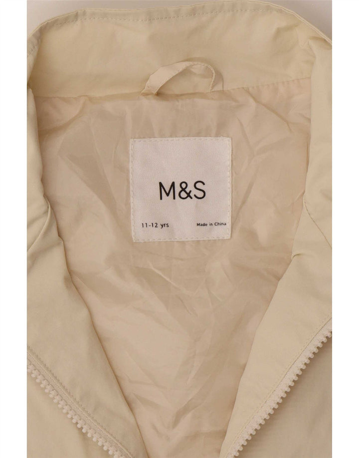 Jaqueta bomber feminina Marks & Spencer 11-12 anos poliéster bege