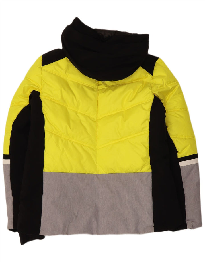 Jaqueta masculina acolchoada com capuz Icepeak UK 38 bloco colorido amarelo médio