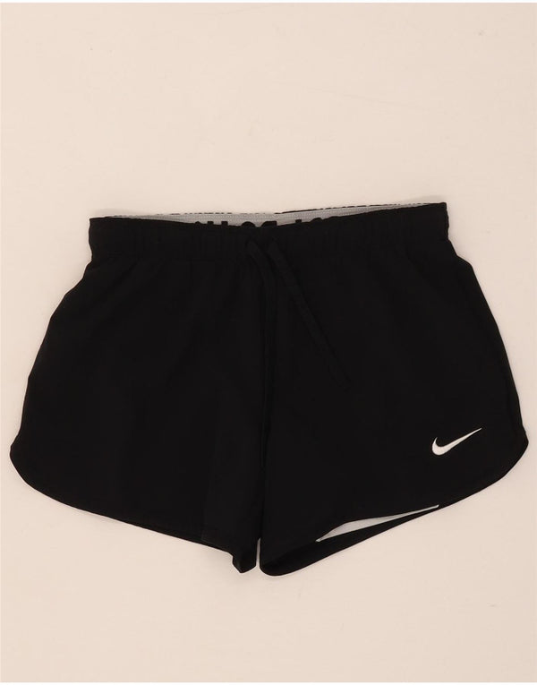 Shorts esportivos femininos Nike Dri Fit UK 6 XS preto poliéster
