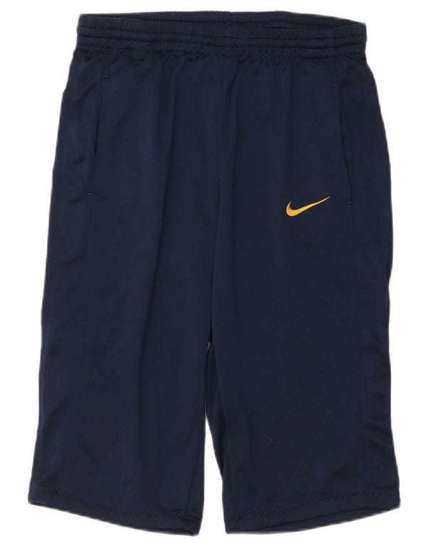NIKE Mens Bermuda Sport Shorts UK 38/40 Médio Azul Marinho Poliéster