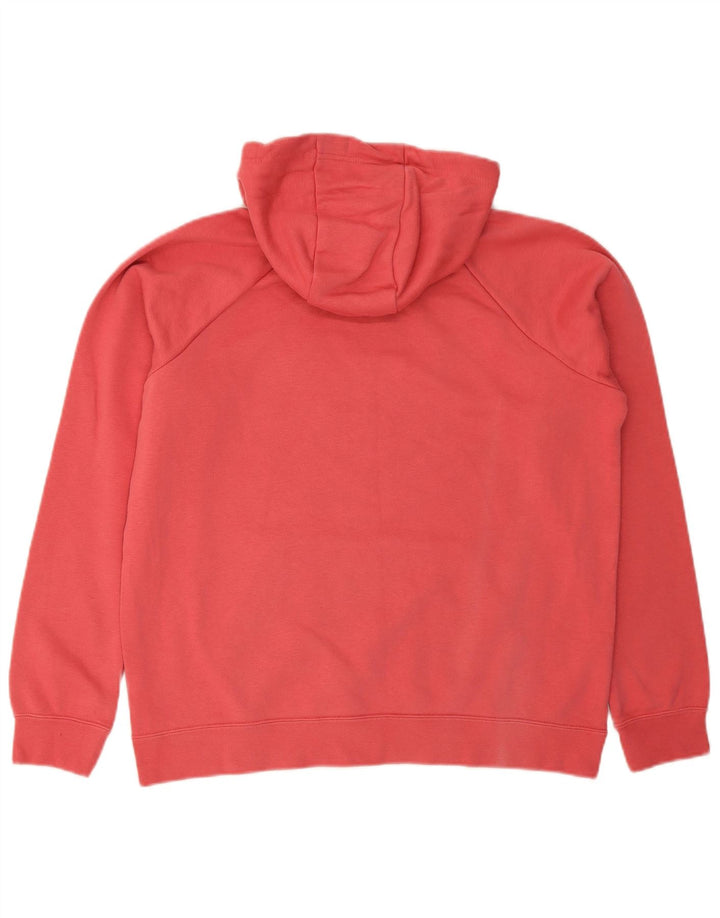 NIKE Mens Hoodie Jumper Grande Algodão Vermelho