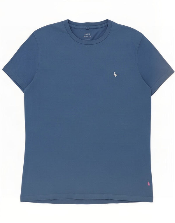 Jack Wills Camiseta masculina Top de algodão azul médio
