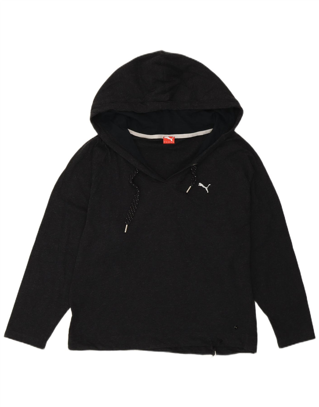 Puma Womens Oversized Hooded Top Manga Longa Reino Unido 10 Pequeno Cinza