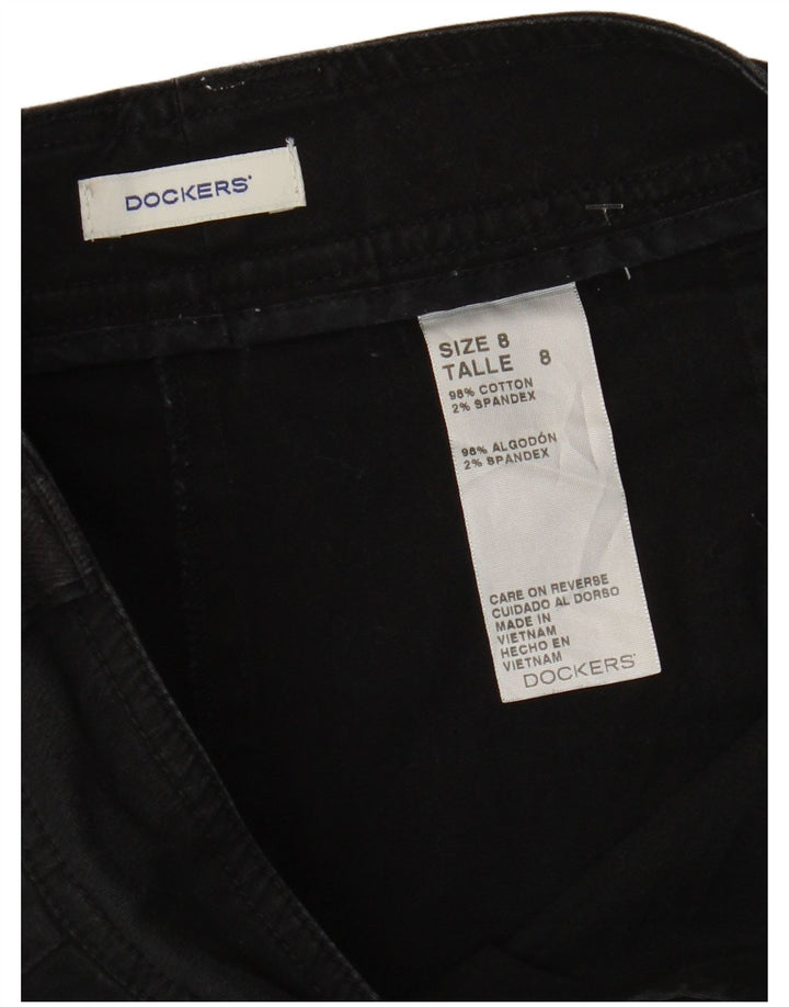 Shorts Chino feminino DOCKERS US 8 médio W34 algodão preto