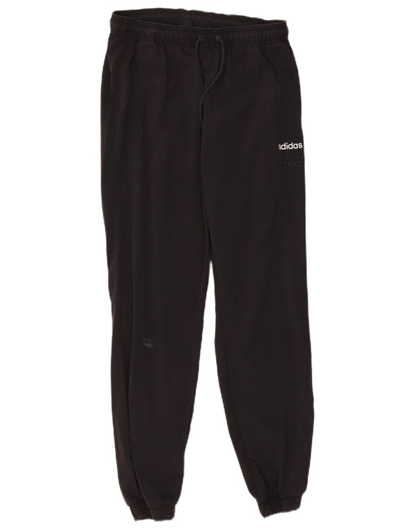 ADIDAS Calças de treino femininas Joggers UK 14 Grande Poliéster Preto