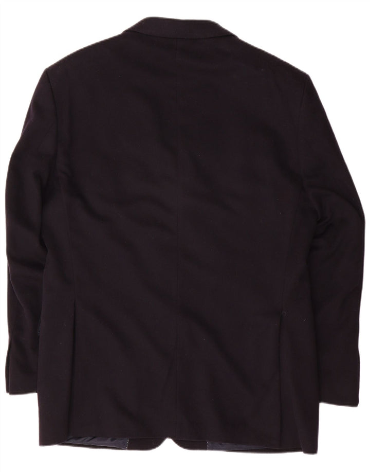 Jaqueta blazer masculina de 3 botões Daniels & Korff IT 50 grande caxemira azul marinho